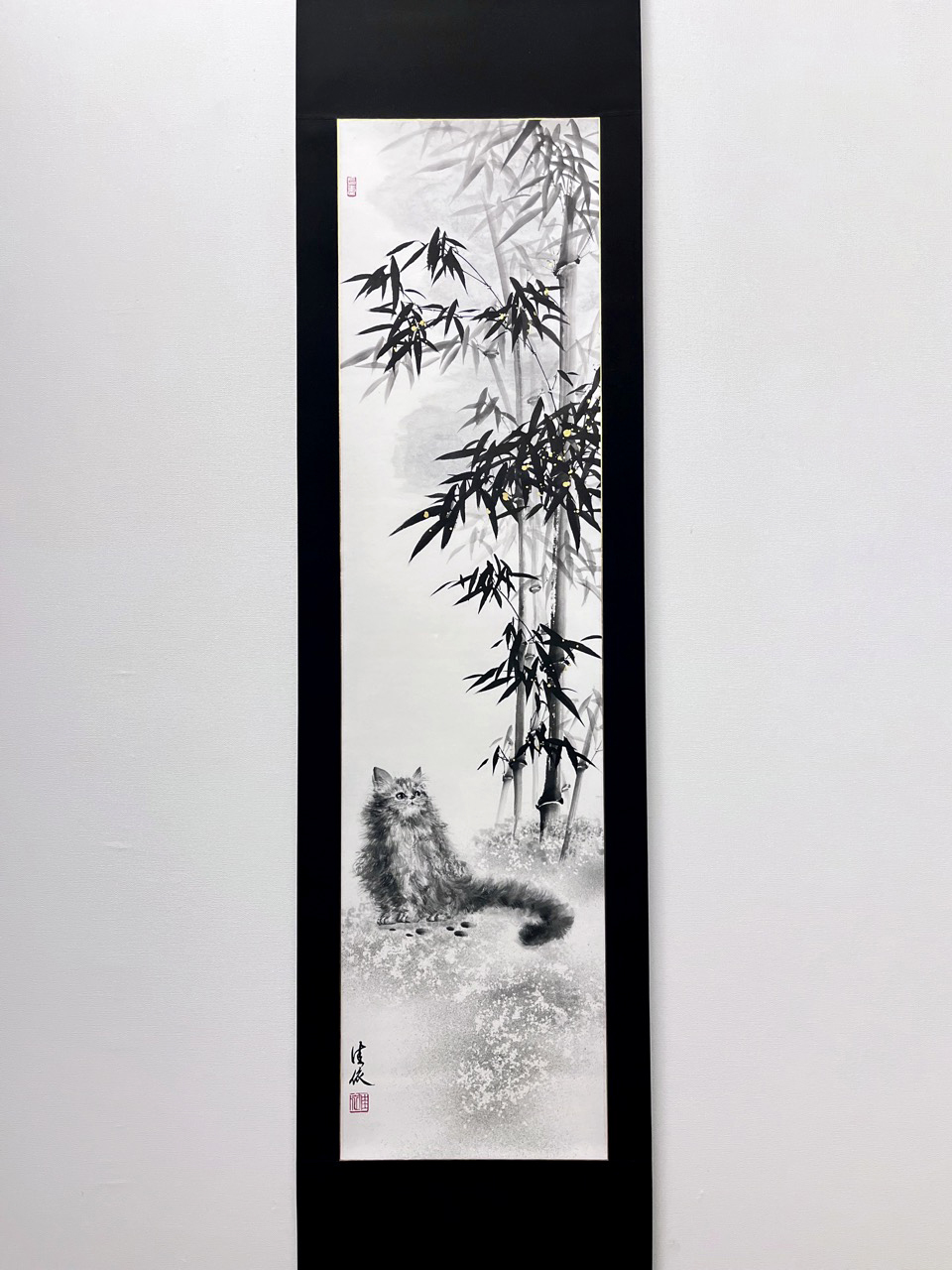 墨竹仰猫 作品画像 1