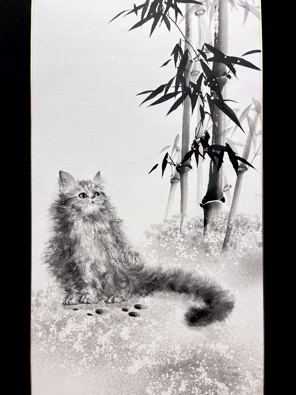 墨竹仰猫 作品画像 4
